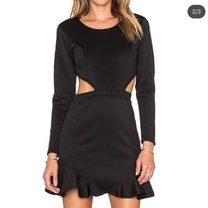 Lovers + Friends cut out black dress